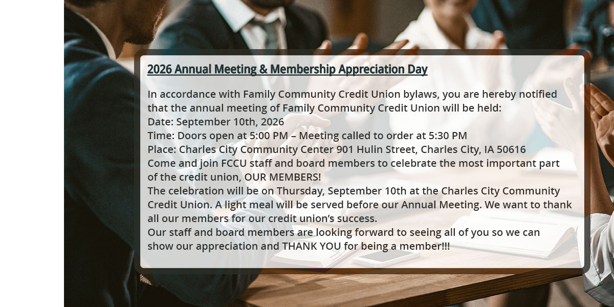 Annual meeting notes and important dates to remember for the current year