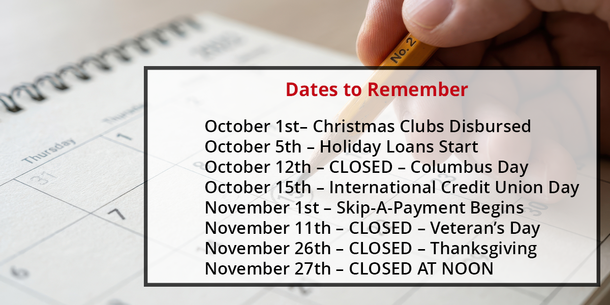 Dates to Remember